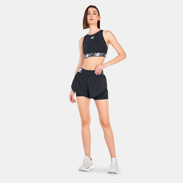 New Balance Women's Relentless 2-In-1 Shorts Black New Balance Women's Relentless 2-In-1 Shorts Black image number 2