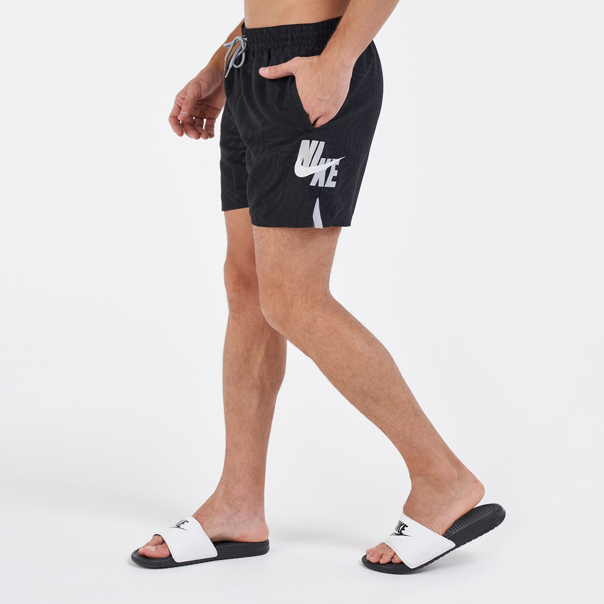 Buy Nike Swim Men s Swim Volley 5 inch Swimming Shorts Black in