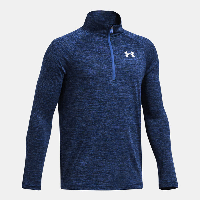 Under Armour Kids' UA Tech 2.0 1/2-Zip Training Top Blue Under Armour Kids' UA Tech 2.0 1/2-Zip Training Top Blue image number 2