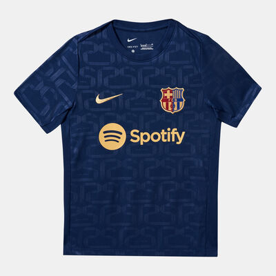 Nike Kids' FC Barcelona 24/25 Academy Pro Home Pre-Match Football Top Blue