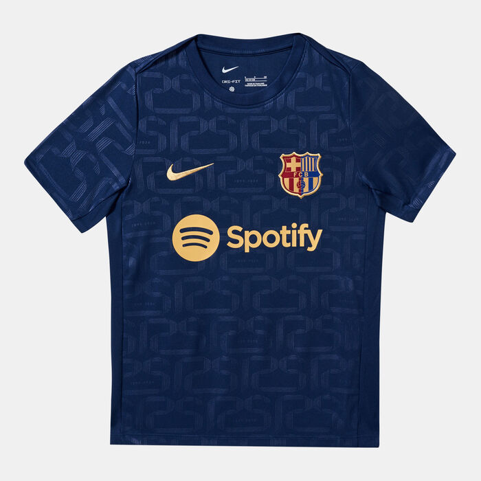 Nike Kids' FC Barcelona 24/25 Academy Pro Home Pre-Match Football Top Blue image number 0