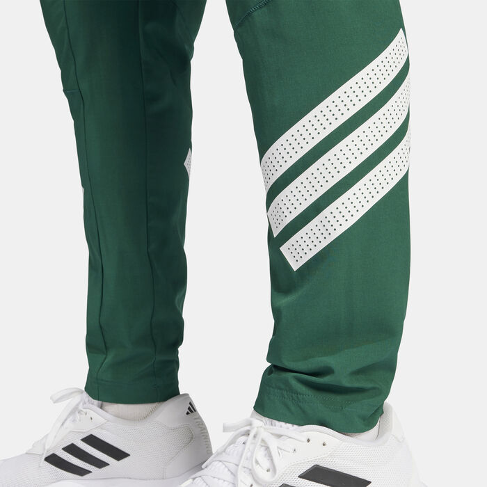 adidas Men's Icon 3-Stripes Woven Training Joggers Green image number 4