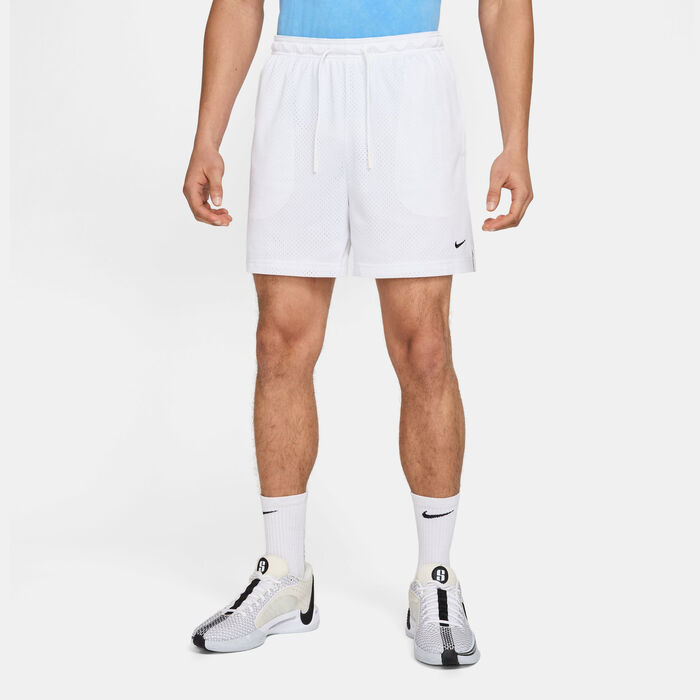 Nike Men's Dri-FIT Mesh Basketball Shorts White image number 0