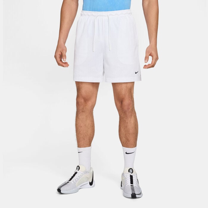 Nike Men's Dri-FIT Mesh Basketball Shorts White Nike Men's Dri-FIT Mesh Basketball Shorts White image number 0