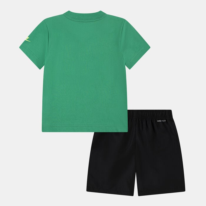 Nike Kids' Sportswear Taffeta T-Shirt and Shorts Set Black Nike Kids' Sportswear Taffeta T-Shirt and Shorts Set Black image number 1