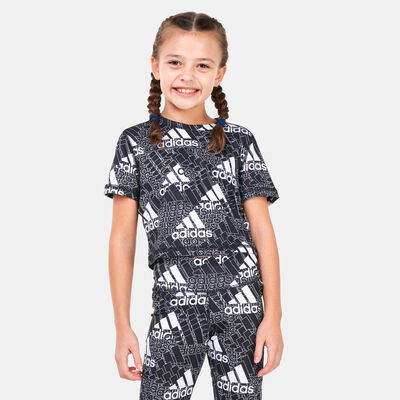 adidas Kids' AEROREADY Designed to Move BrandLove T-Shirt Black