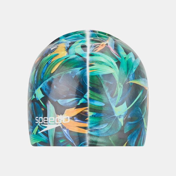 Speedo Digital Printed Swimming Cap Black Speedo Digital Printed Swimming Cap Black image number 0