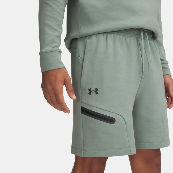 Under Armour Men's Unstoppable Fleece Shorts Green image number 3