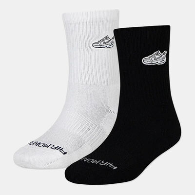 Nike Air Max Cushioned Crew Socks (2 Pairs) Black Nike Air Max Cushioned Crew Socks (2 Pairs) Black