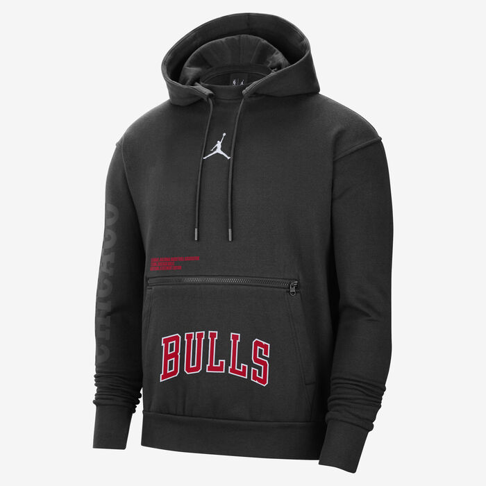Jordan Men's NBA Chicago Bulls Courtside Statement Edition Fleece Hoodie Black Jordan Men's NBA Chicago Bulls Courtside Statement Edition Fleece Hoodie Black image number 0