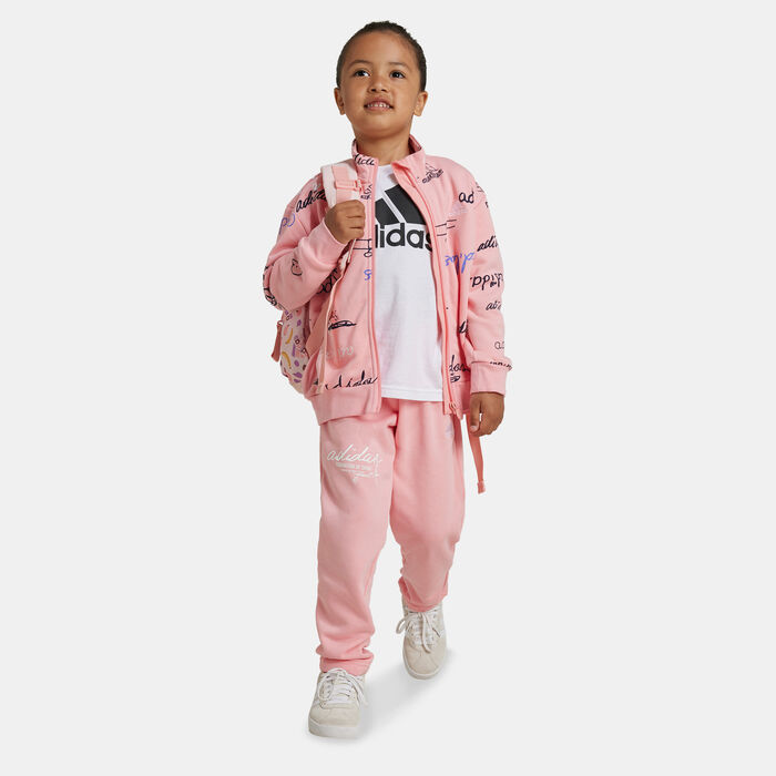 adidas Kids' Brand Love Tracksuit Pink adidas Kids' Brand Love Tracksuit Pink image number 2