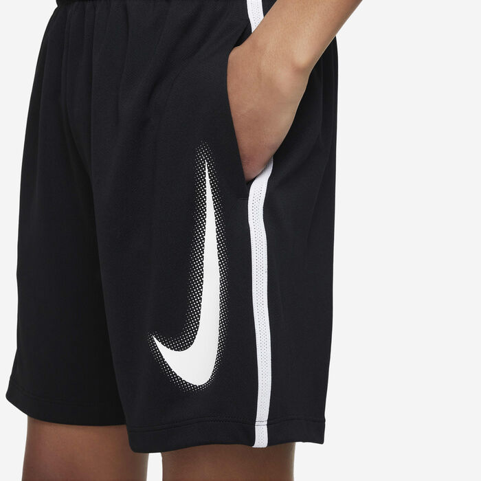 Nike Kids' Multi Dri-FIT Graphic Training Shorts Black image number 4