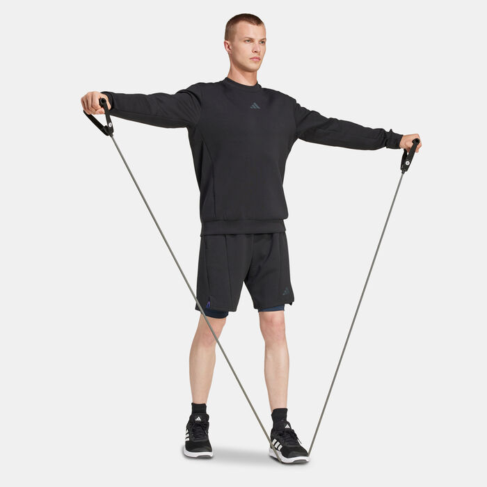 adidas Men's Designed for Training Sweatshirt Black image number 2