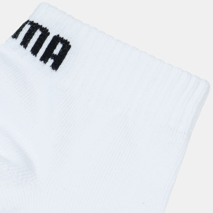PUMA Logo Quarter Socks (4 Pairs) White PUMA Logo Quarter Socks (4 Pairs) White image number 1