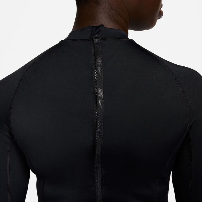 Nike Swim Women's Swim Hydralock Fusion Long-Sleeve One-Piece Swimsuit Black Nike Swim Women's Swim Hydralock Fusion Long-Sleeve One-Piece Swimsuit Black image number 2