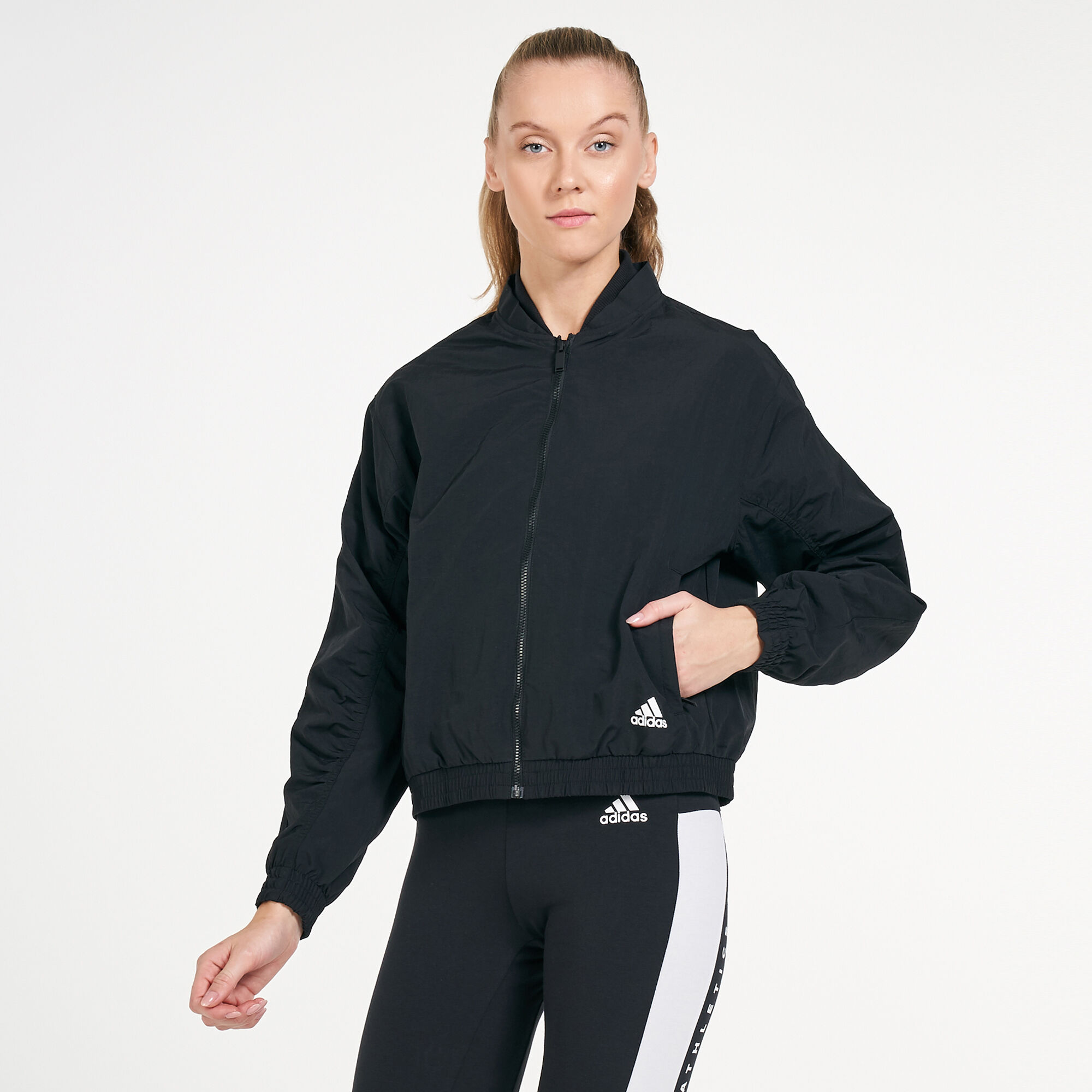 Adidas bomber jacket women store