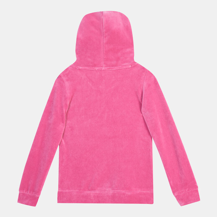 PUMA Kids' Essentials+ Velour Pullover Hoodie Pink PUMA Kids' Essentials+ Velour Pullover Hoodie Pink image number 1