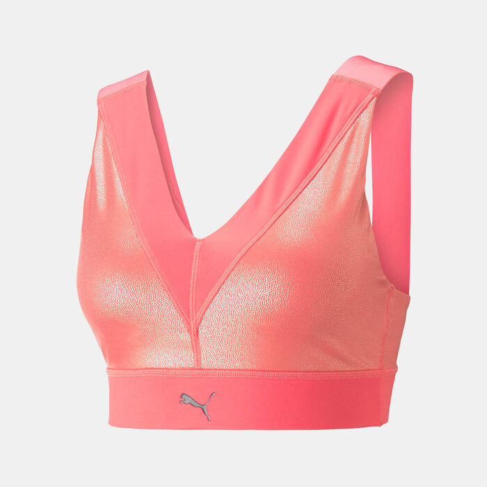 PUMA Women's Elektro Summer Mid Impact Sports Bra Pink image number 0