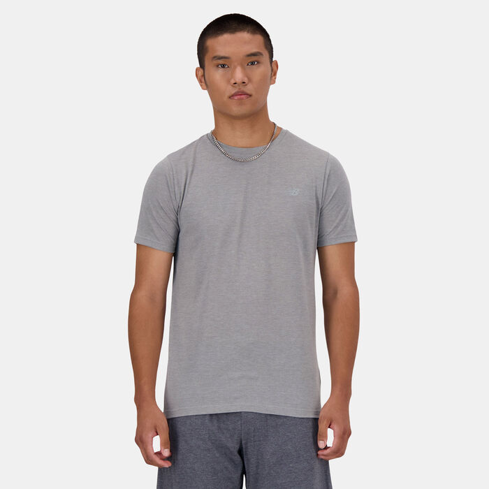 New Balance Men's Sport Essentials Heathertech Running T-Shirt Green image number 0