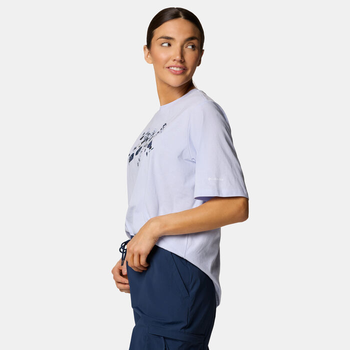 Columbia Women's North Cascades T-Shirt Blue Columbia Women's North Cascades T-Shirt Blue image number 4