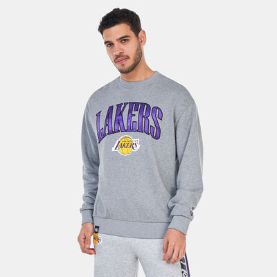 New Era Men's NBA Los Angeles Lakers Arch Graphic Sweatshirt Grey