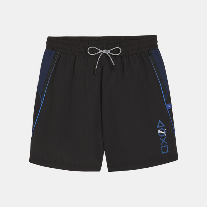 PUMA Men's x PlayStation Woven Shorts Black PUMA Men's x PlayStation Woven Shorts Black image number 0