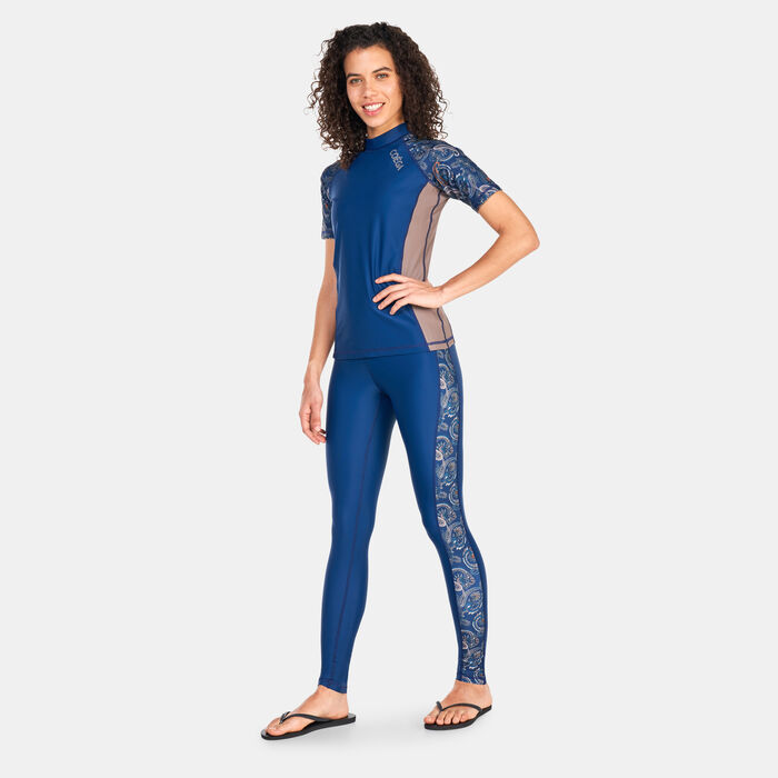 COEGA Women's Printed Rashguard Blue COEGA Women's Printed Rashguard Blue image number 2