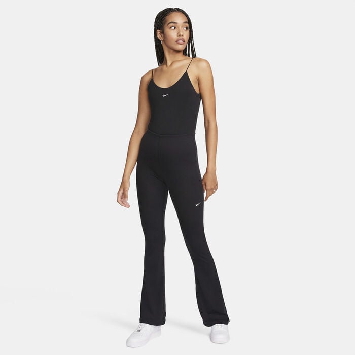 Nike Women's Sportswear Chill Knit Flared Leggings Black Nike Women's Sportswear Chill Knit Flared Leggings Black image number 5
