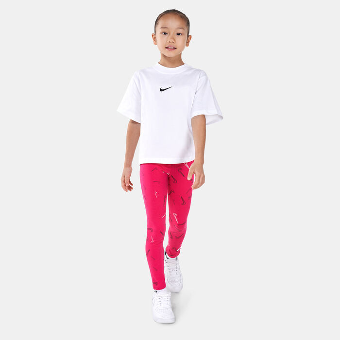 Nike Kids' Sportswear Favourite Dance Leggings Pink Nike Kids' Sportswear Favourite Dance Leggings Pink image number 2