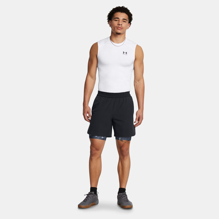 Under Armour Men's HeatGear Printed Training Compression Shorts Black Under Armour Men's HeatGear Printed Training Compression Shorts Black image number 2
