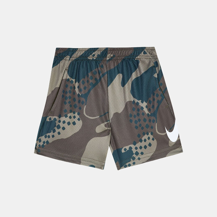 Nike Kids' Dri-FIT Club Camo Shorts Green image number 0