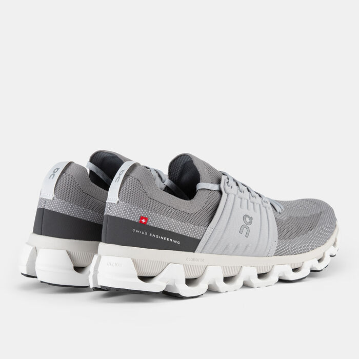 On Men's Cloudswift 3 Running Shoes Grey On Men's Cloudswift 3 Running Shoes Grey image number 2