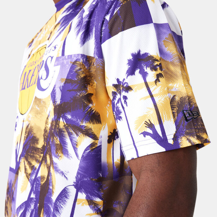 New Era Men's NBA Los Angeles Lakers Palm Tree T-Shirt yellow New Era Men's NBA Los Angeles Lakers Palm Tree T-Shirt yellow image number 3