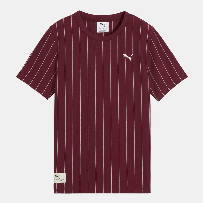 PUMA Men's Class Striped T-Shirt Red PUMA Men's Class Striped T-Shirt Red image number 0