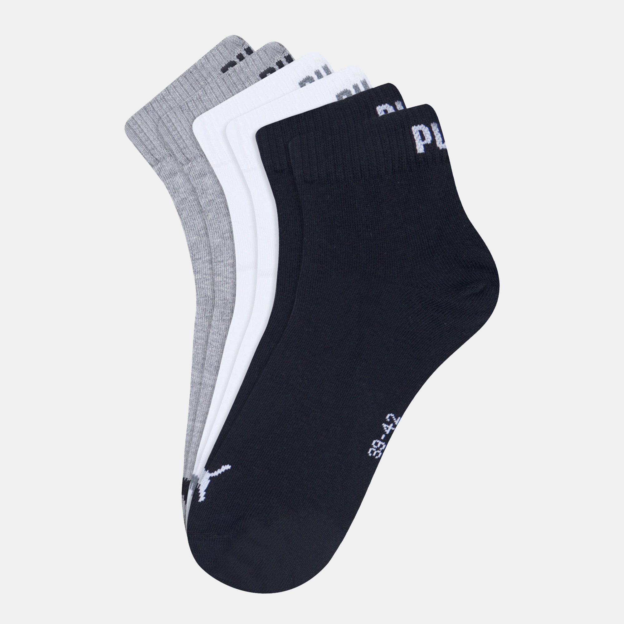Puma men's athletic quarter socks 3-pack outlet