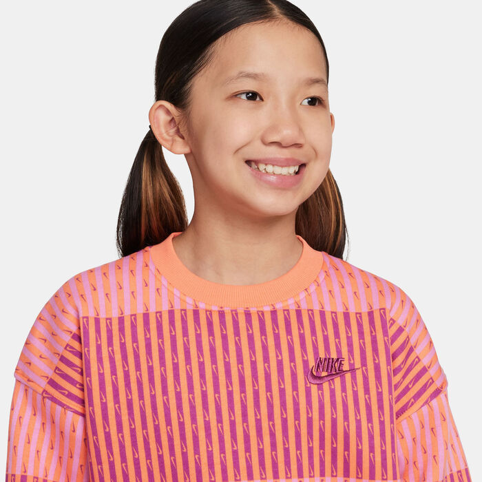 Nike Kids' Sportswear Club Fleece Sweatshirt (Older Kids) Pink Nike Kids' Sportswear Club Fleece Sweatshirt (Older Kids) Pink image number 3