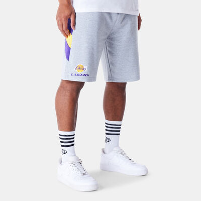 New Era Men's NBA Los Angeles Lakers Panel Shorts Grey