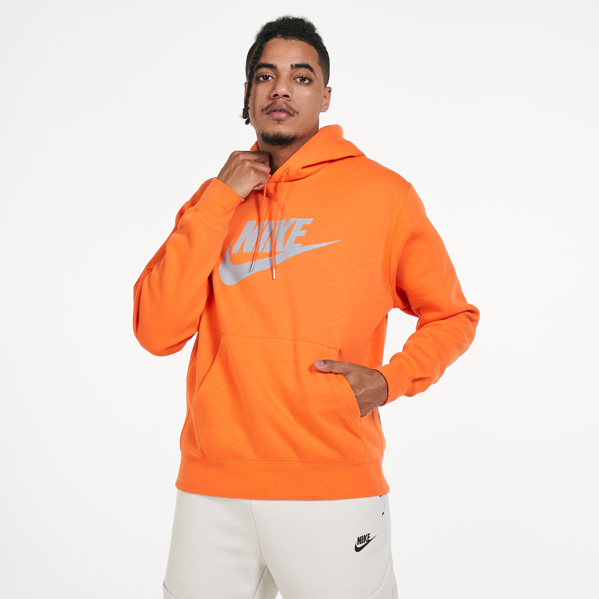 Nike sportswear hoodie top orange