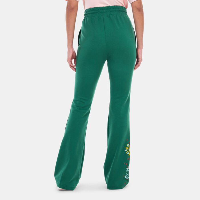 PUMA Women's x LIBERTY Flared Pants Green PUMA Women's x LIBERTY Flared Pants Green image number 1