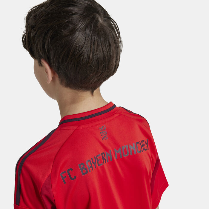 adidas Kids' Bayern Munich Replica Home Football Jersey - 2024/25 Red image number 3