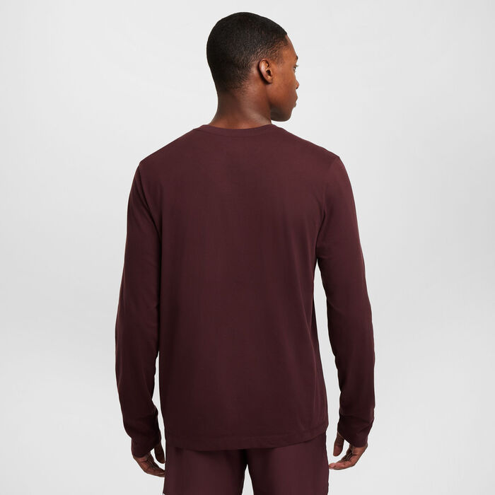 Nike Men's Dri-FIT Long-Sleeve Trail Running T-Shirt Pink image number 1