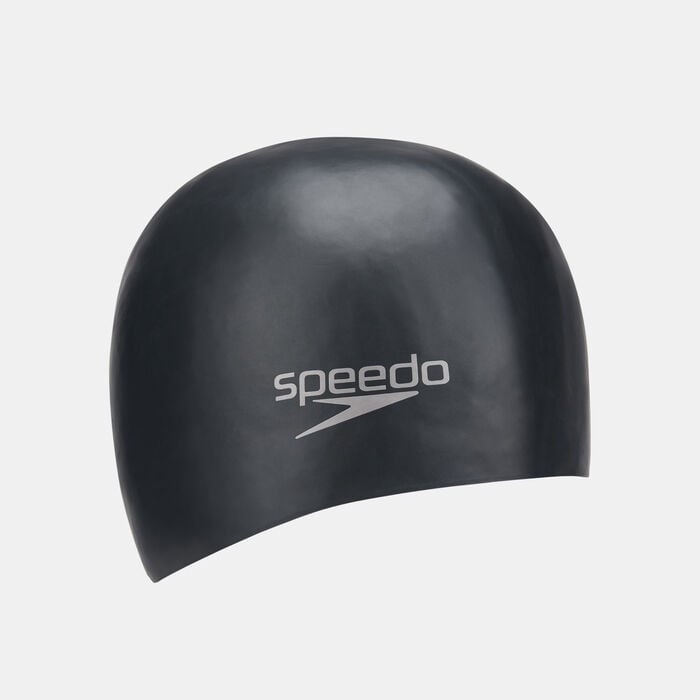 Speedo Plain Moulded Swimming Cap Black image number 0