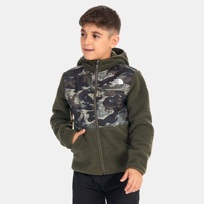 The North Face Kids' Forrest Full Zip Fleece Hooded Jacket Grey The North Face Kids' Forrest Full Zip Fleece Hooded Jacket Grey image number 0