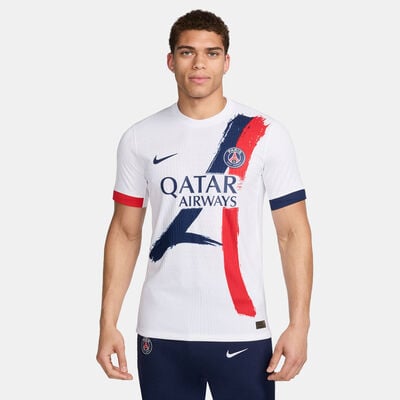 Nike Men's Paris Saint-Germain 24/25 Away Authentic Football Jersey White Nike Men's Paris Saint-Germain 24/25 Away Authentic Football Jersey White