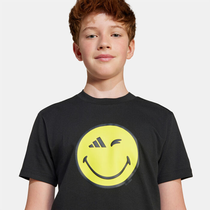 adidas Kids' x Smileyworld Graphics T-Shirt Black adidas Kids' x Smileyworld Graphics T-Shirt Black image number 3