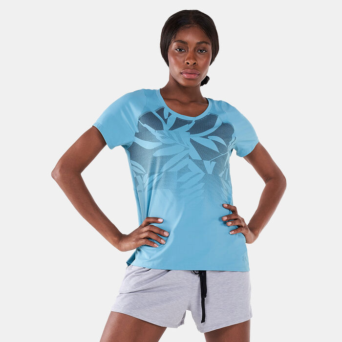 Under Armour Women's UA Iso-Chill Run T-Shirt Blue Under Armour Women's UA Iso-Chill Run T-Shirt Blue image number 0
