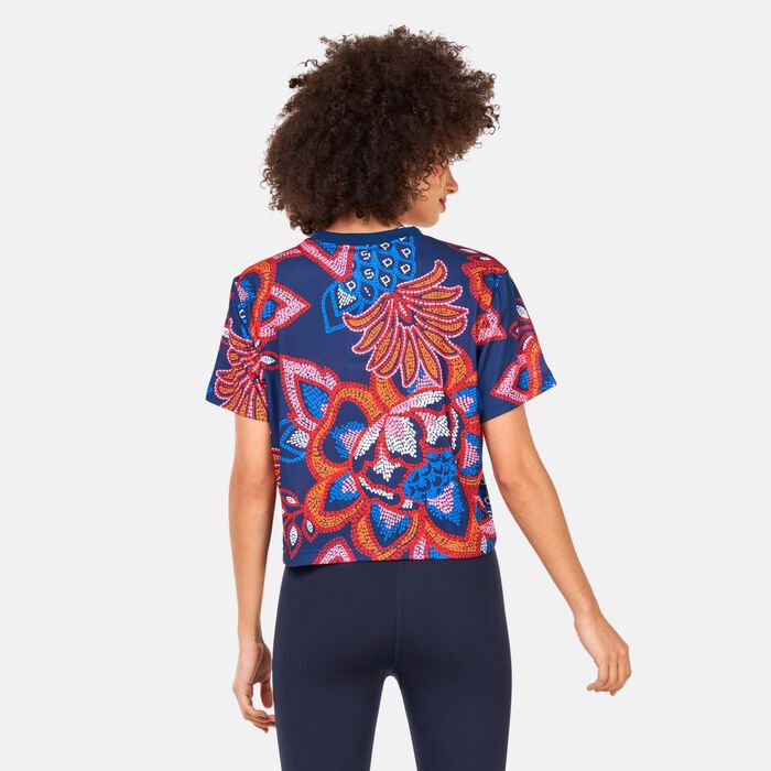 adidas Women's FARM Rio Graphic T-Shirt Blue adidas Women's FARM Rio Graphic T-Shirt Blue image number 1