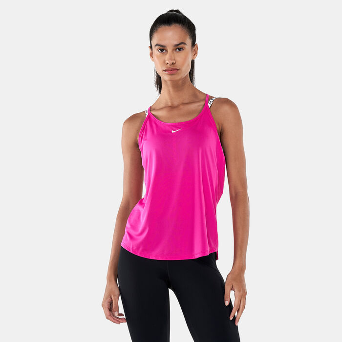 Nike Women's Dri-FIT One Elastika Tank Top Pink Nike Women's Dri-FIT One Elastika Tank Top Pink image number 0
