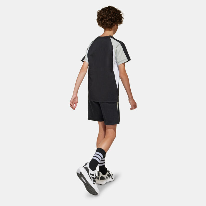 adidas Kids' Colourblock Shorts Black adidas Kids' Colourblock Shorts Black image number 1