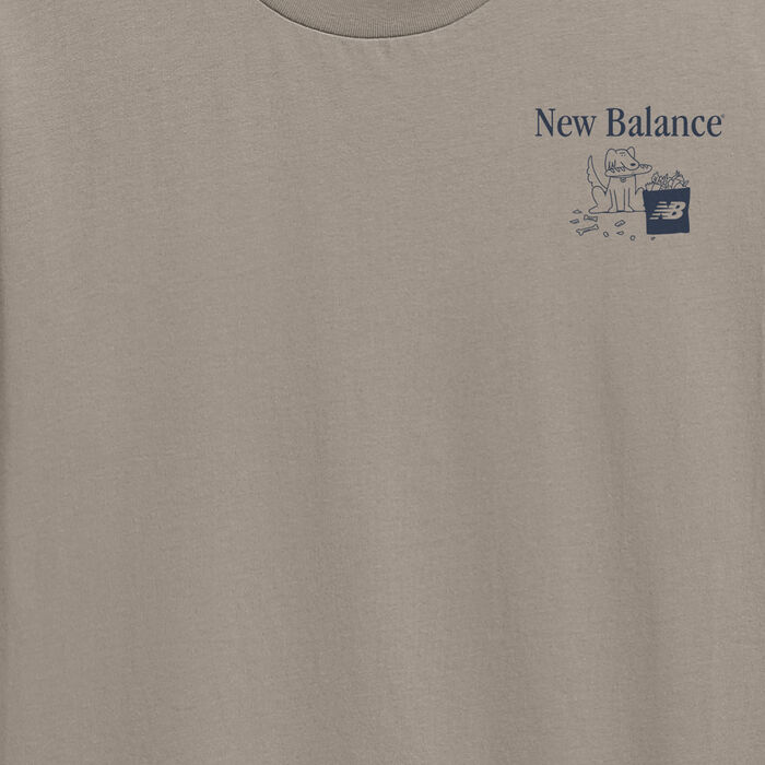 New Balance Men's Mailman T-Shirt Beige image number 3
